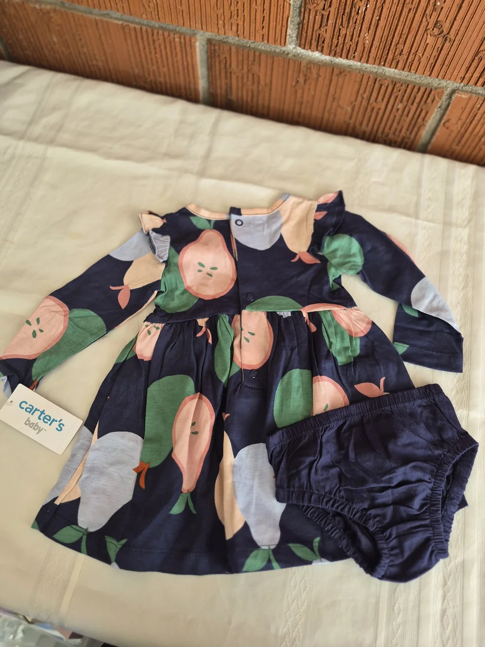Baby Navy Floral Top,Onsie Set, Blush Leggins #2 Outfit Same Print Dress&bottoms